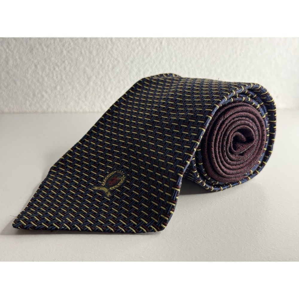 Tommy Hilfiger geometric tie All Silk USA made